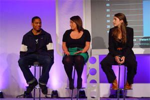 The Google Generation (from left to right) Grantley Greene, Abigail Purdy and Zanna Dear